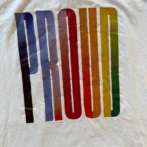 RARE Lululemon Proud & Present Women's White Rainbow Muscle Tank Top Size 12 - Picture 2 of 16